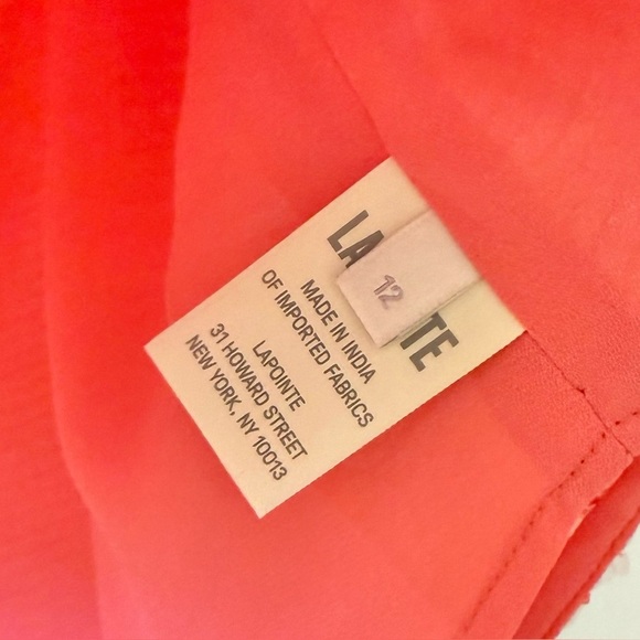 SALLY LAPOINTE Sequin Embellished Top Pants FULL SET in Coral Sz 12 US - Picture 11 of 14